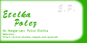 etelka polcz business card
